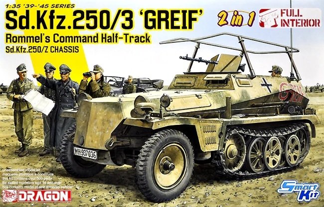 Dragon 6911 Sd.Kfz.250/3 &amp;quot;Greif&amp;quot; Rommel&amp;#39;s Command Half-Track / Châssis Z 1/35 – Bild 2