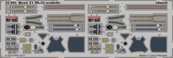 Ceintures de sécurité Eduard 32695 Hawk T1 Mk.53 REVELL 1/32