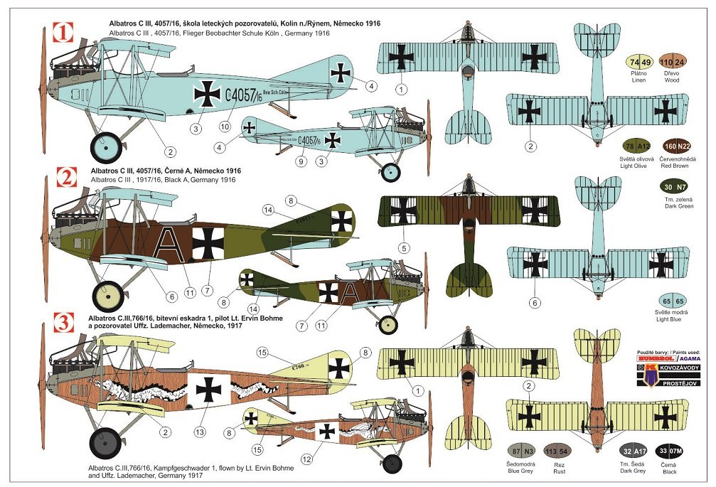 Kovozavody Prostejov KPM0149 Albatros C.III Allemagne 1/72 – Bild 2