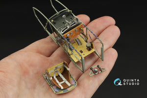 Intérieur imprimé en 3D et coloré pour Fokker D.VII (Wingnut Wings) - Quinta Studio QD32239, échelle 1/32 – Bild 9