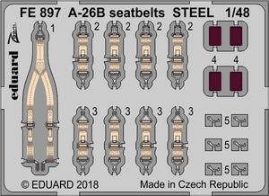 Ceintures de sécurité Eduard FE897 A-26B en acier Revell 1/48