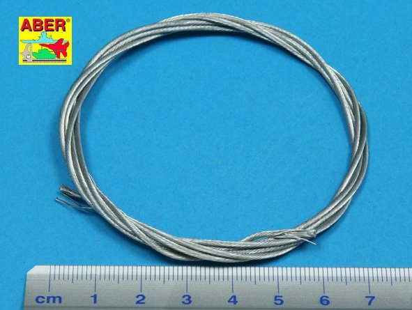 Câbles de remorquage en acier inoxydable Aber TCS13, 1,3 mm, 1 m de long – image 2