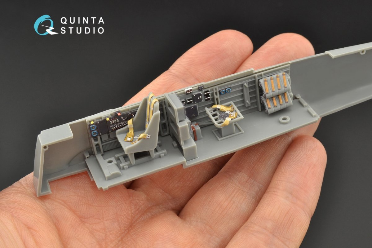 Intérieur imprimé en 3D et coloré sur papier décalcomanie Quinta Studio QD48098 Ju 87B-2/R-2 (Hasegawa) 1/48 – image 3