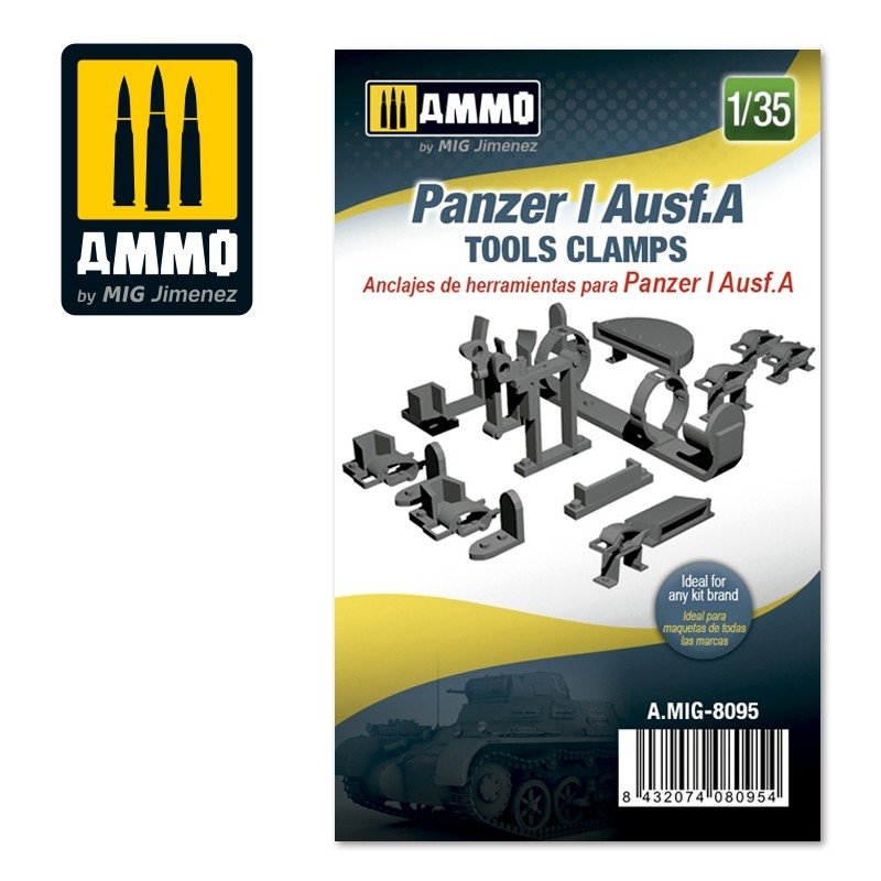 Munitions du Mig 8095 Panzer I Ausf.A Outils Pinces 1/35