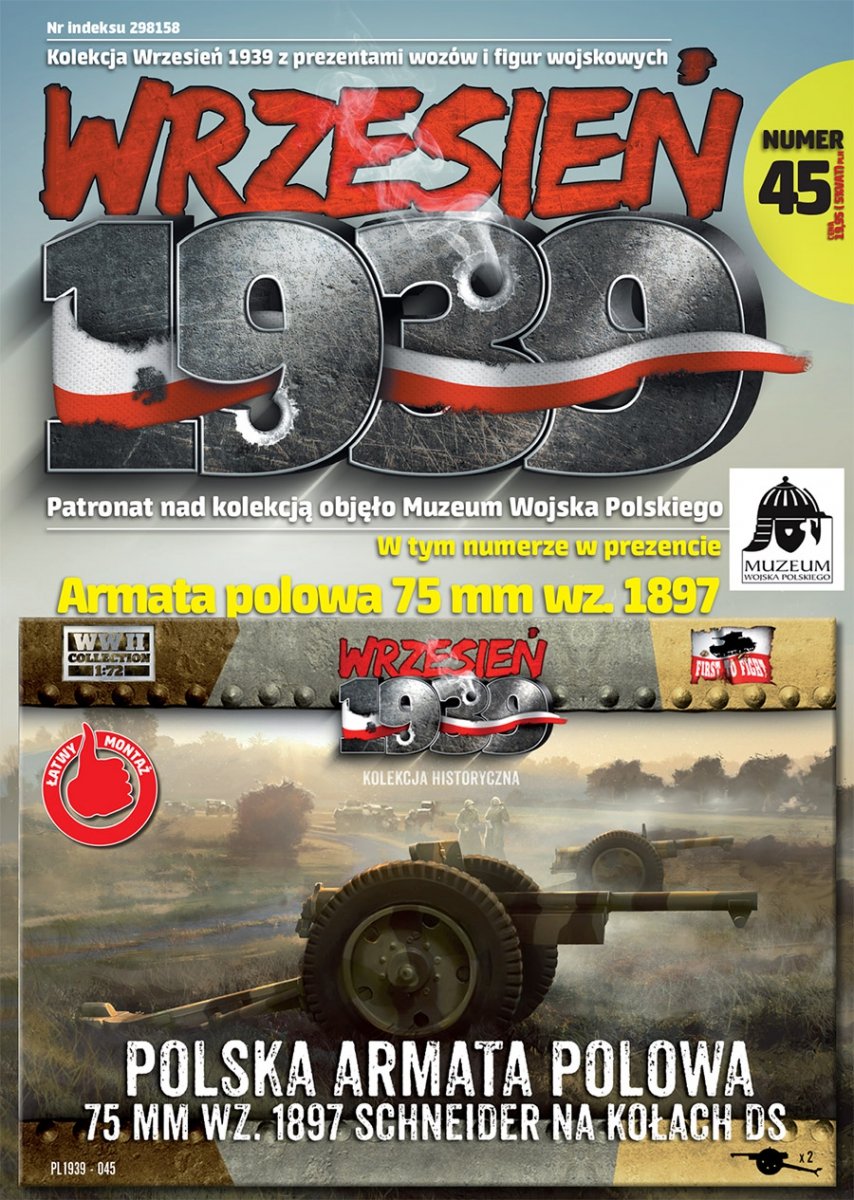 First to Fight PL045 Polska armata polowa 75mm SCHNEIDER wz. 1897 na kołach DS 1/72