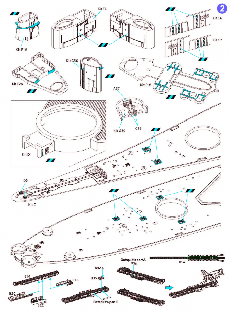 Kit de détail Very Fire VF700009 USS Missouri BB-63 pour maquette VeryFire au 1/700 – Bild 4