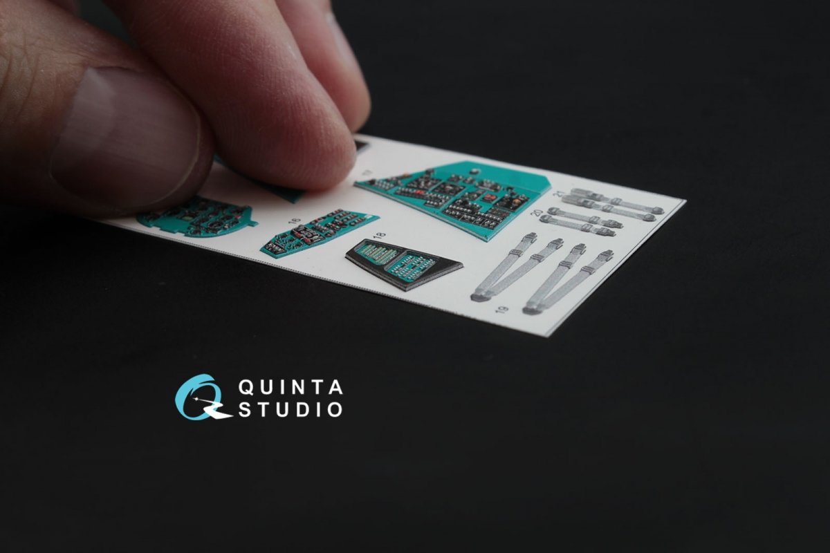 Intérieur imprimé en 3D et coloré sur papier décalcomanie Quinta Studio QD48026 Mi-24V (pour kit Zvezda) 1/48 – immagine 5