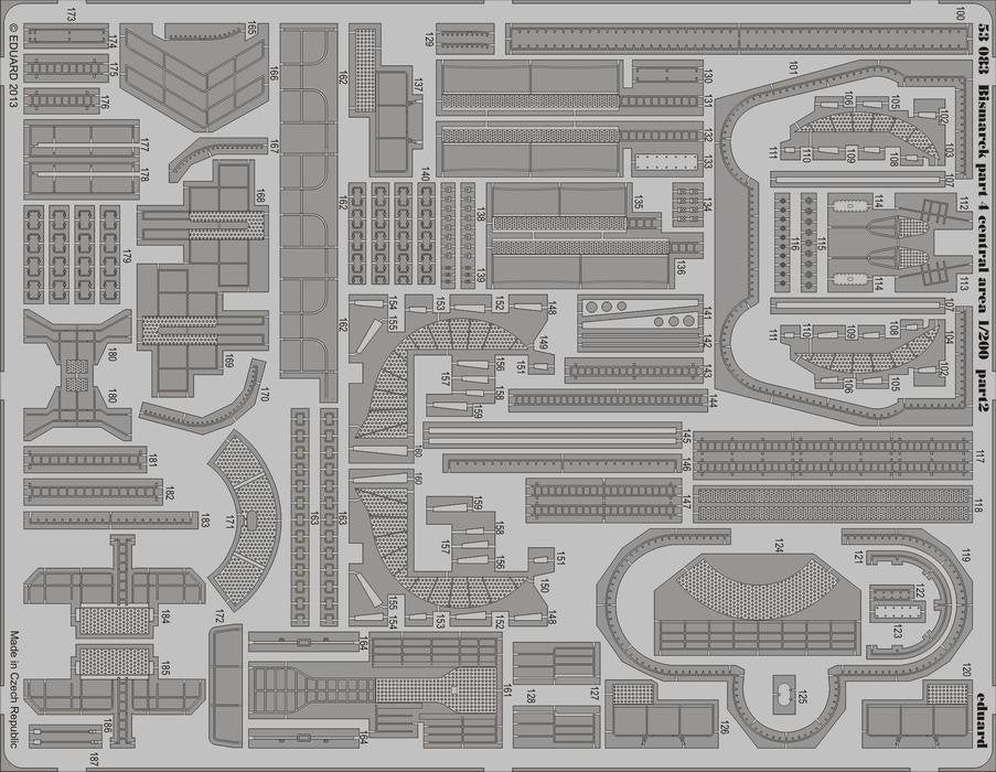 Eduard 53083 Bismarck part 4 - central area 1/200 TRUMPETER – zdjęcie 2