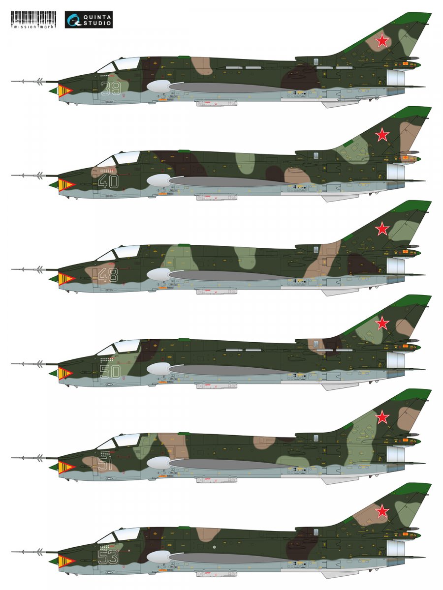 Décalcomanies Quinta Studio MMD48005 Su-17M4 (série Guerre d&amp;#39;Afghanistan) 1/48 – immagine 4