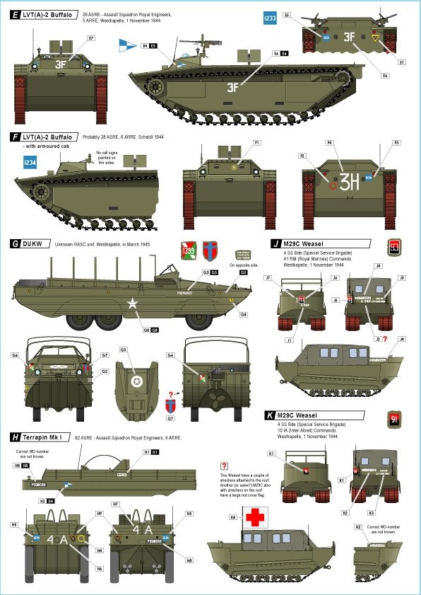 Star Decals 72-A1047 Débarquement de Walcheren. Chars et véhicules amphibies britanniques aux Pays-Bas, 1944-1945, échelle 1/72 – Bild 2