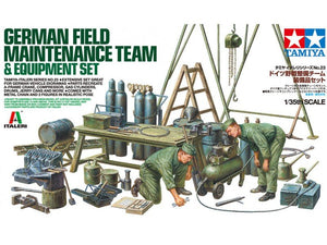 Tamiya 37023 Ensemble d&amp;#39;équipement pour équipe de maintenance de campagne allemande 1/35