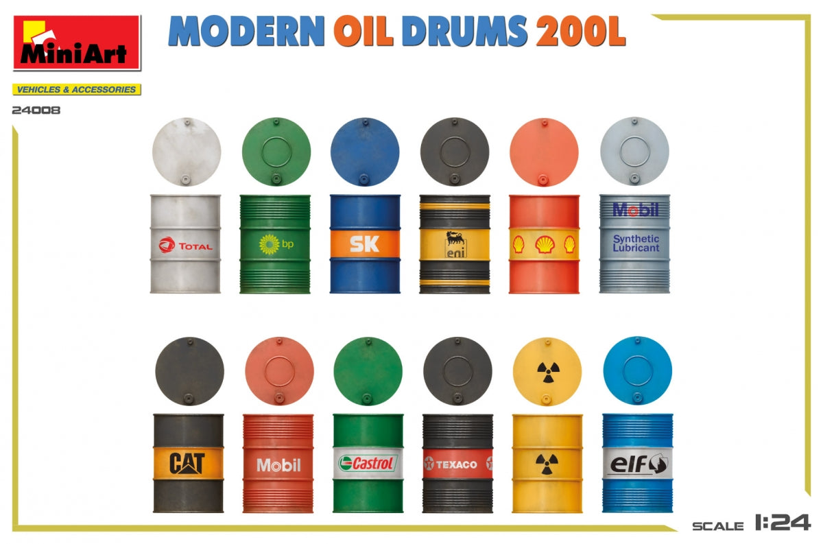 MiniArt 24008 FÛTS À HUILE MODERNES 200L 1/24  – imagen 3