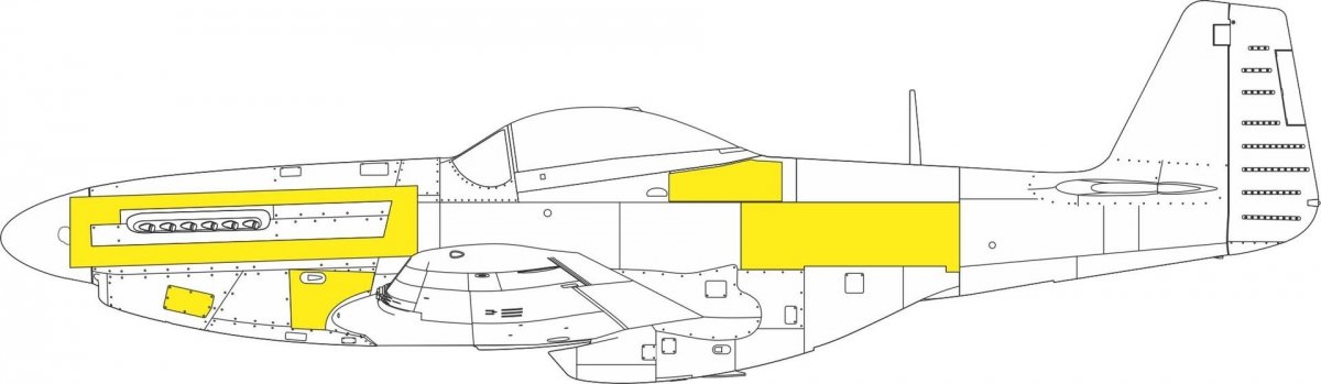 Panneaux de surface Eduard EX953 P-51D EDUARD 1/48 