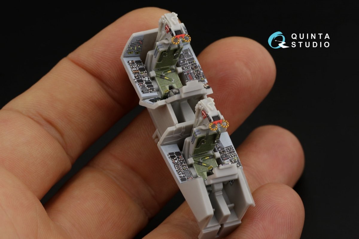 Intérieur imprimé en 3D et coloré sur papier décalcomanie Quinta Studio QD72027 F-14A (pour maquette Hasegawa) 1/72 – image 3