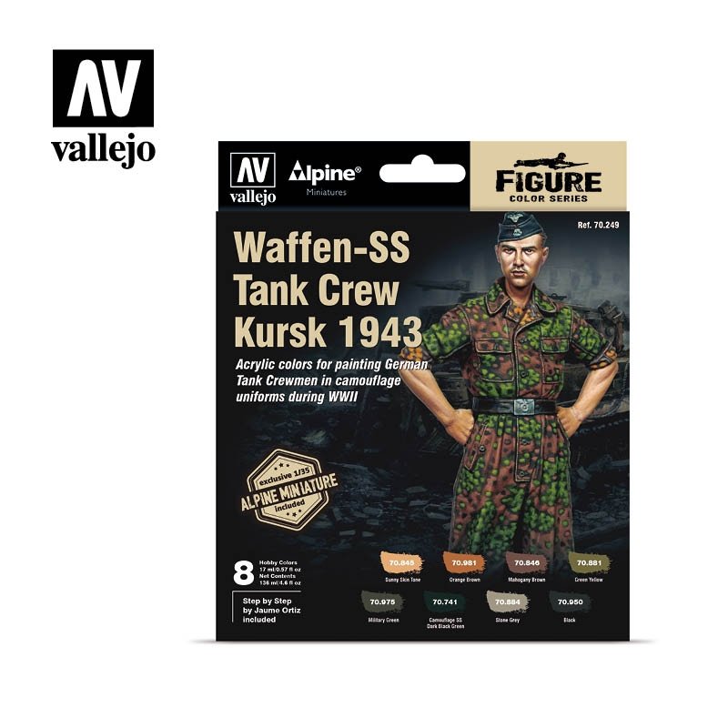 Vallejo 70249 Équipage de char Waffen-SS, Koursk 1943, 8x17ml