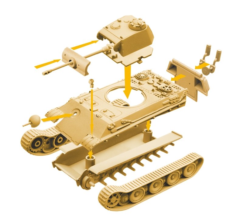 Italeri 34104 PANTHER - WoT - Easy to Build 1/72 – zdjęcie 5
