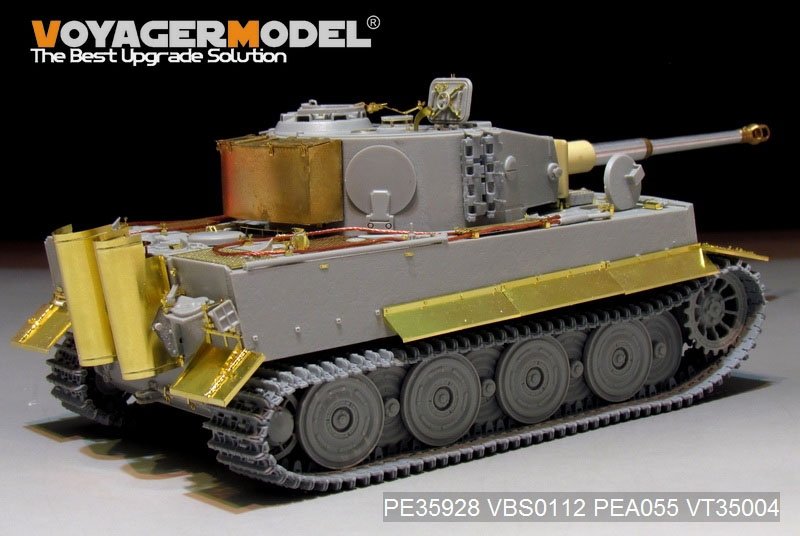 Maquette Voyager PE35928 Char Tiger I allemand de la Seconde Guerre mondiale, production tardive, pour TRUMPETER 09540, échelle 1/35 – immagine 7