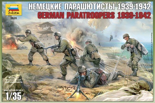 Zvezda 3628 Parachutistes allemands (CRETE 1941) (1/35)