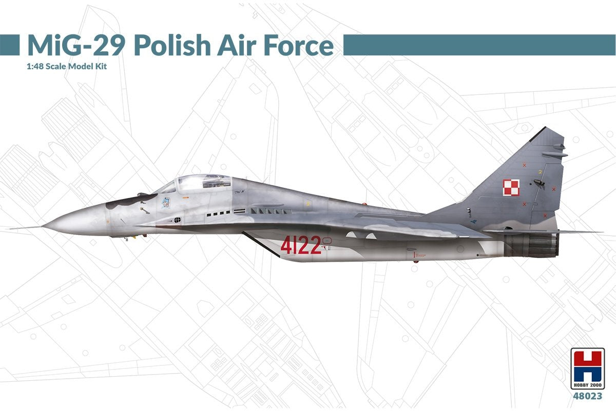 Hobby 2000 48023 MiG-29 Armée de l&amp;#39;air polonaise (ACADEMY + CARTOGRAF + MASQUE) 1/48