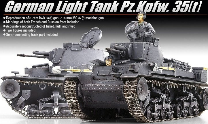 Maquette Academy 13280 Char léger allemand Pz.Kpfw. 35(t) (1/35) – immagine 2