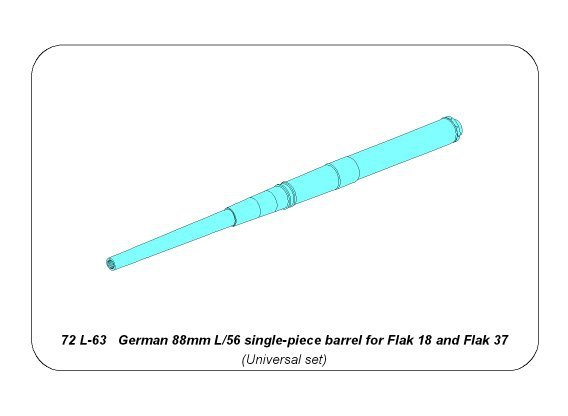 Canon monobloc Aber 72L-63 88 mm L/56 1/72 – Bild 3
