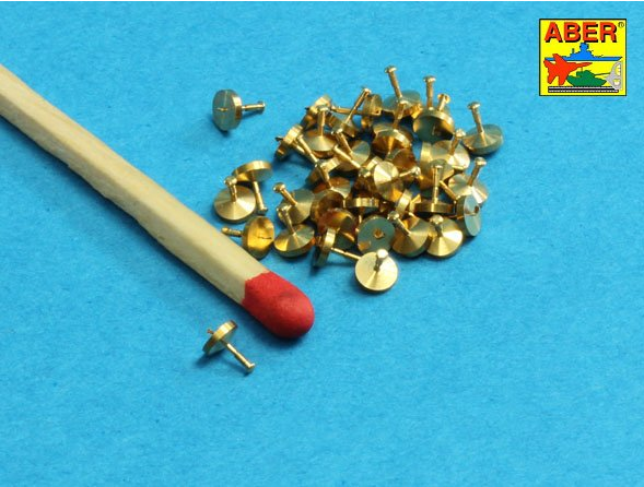 Rivets tournés Aber 16106 0,9 x 1,3 x 0,5 mm 40 pièces (1/16)