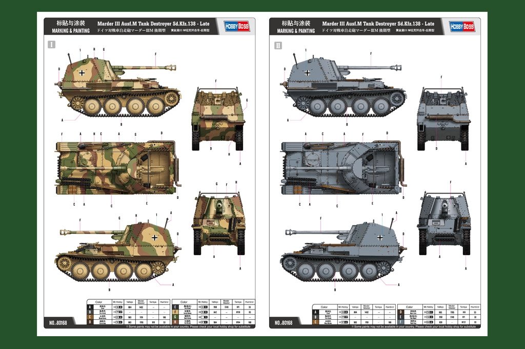 Hobby Boss 80168 Marder III Ausf.M chasseur de chars Sd.Kfz.138 fin 1/35 – Bild 2