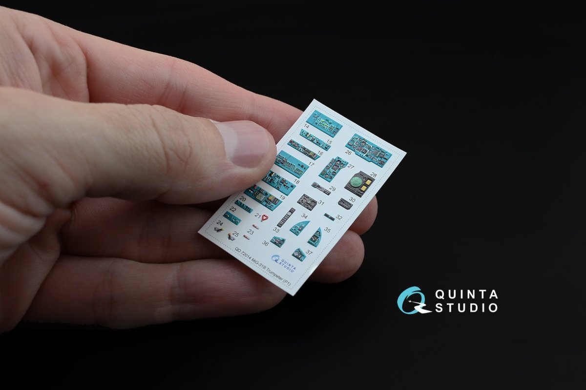 Intérieur imprimé en 3D et coloré sur papier décalcomanie Quinta Studio QD72014 MiG-31B (pour maquette Trumpeter) 1/72 – immagine 2