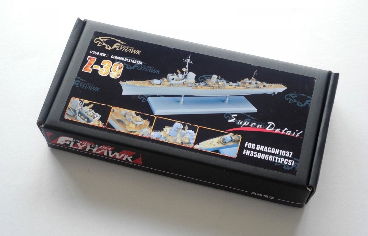 Flyhawk FH350066 Kit de super détails pour destroyer allemand Z-39 de la Seconde Guerre mondiale (pour Dragon 1037) 1/350
