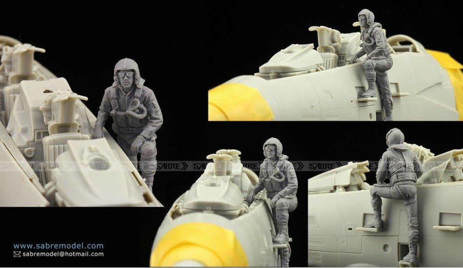 Sabre 4801 U.S.Navy F-14A &amp;quot;Tomcat&amp;quot; Pilot Team (1980s) 1/48 – zdjęcie 5