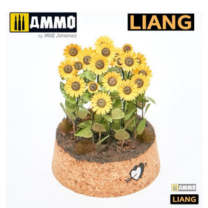 Liang 0101 Tournesols en papier pour dioramas (pièces imprimées au laser et en 3D) – immagine 2