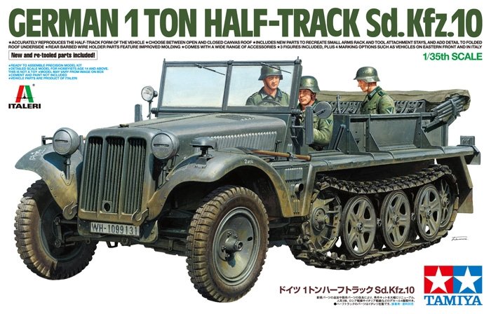 Tamiya 37016 Semi-chenillé allemand de 1 tonne Sd.Kfz.10 1/35