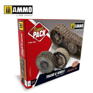 AMMO of Mig Jimenez 7808 SUPER PACK TRACKS &amp;amp; WHEELS