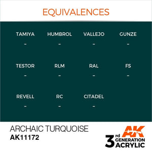 AK Interactive AK11172 TURQUOISE ARCHAIC – STANDARD 17 ml – immagine 3