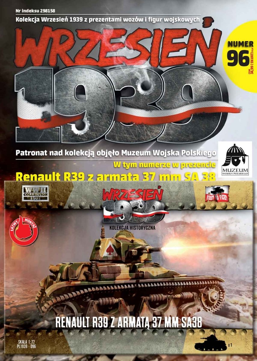 Premier à combattre PL096 Renault R39 avec canon SA38 de 37 mm 1/72