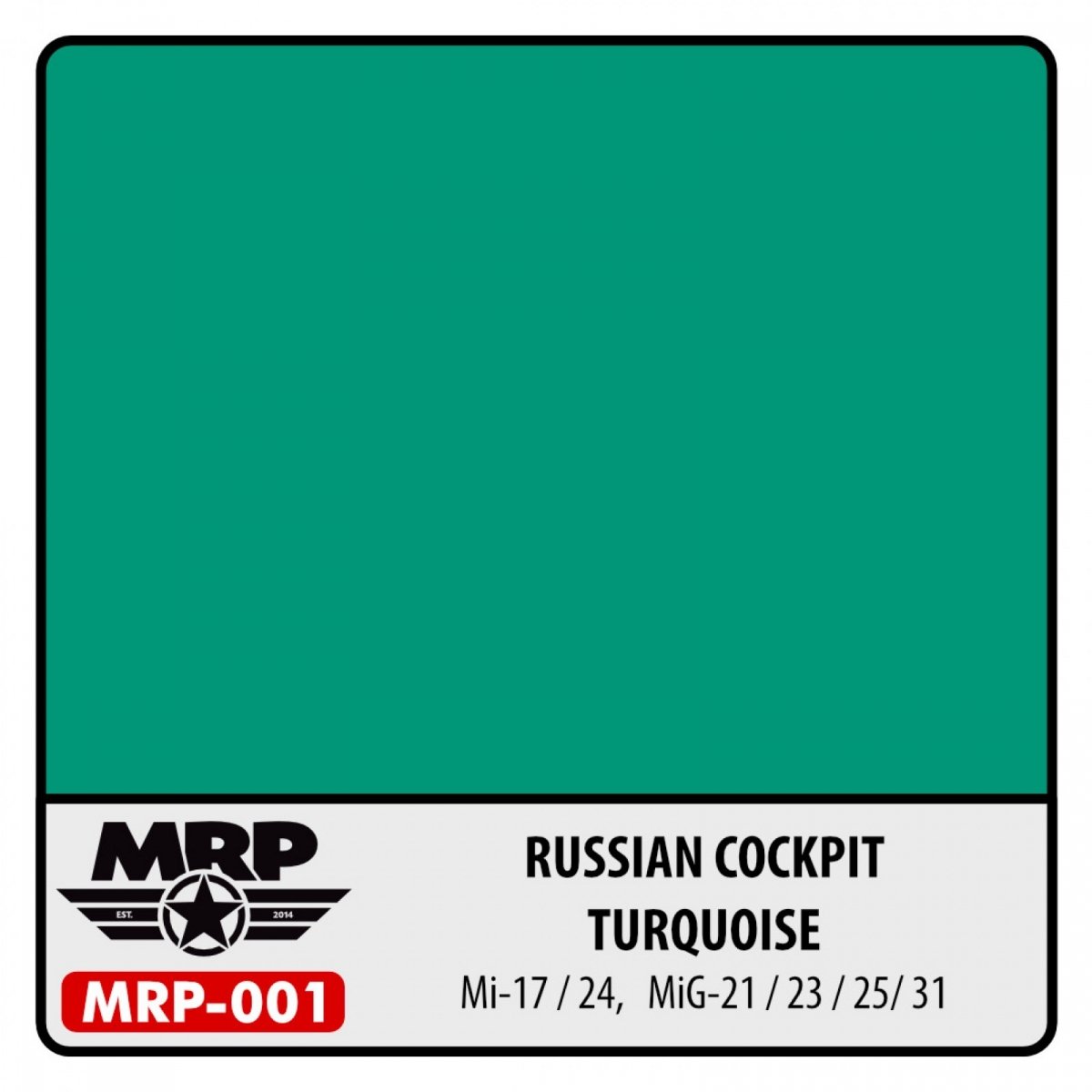Peinture MR. Paint MRP-001 Turquoise Russie Cockpit Mi-17/24, MiG-21/23/25/31 30 ml