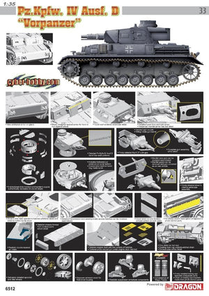 Cyber ​​​​Hobby 6512 Panzer IV Ausf.D Vorpanzer Pz.Kpfw.IV (1/35)