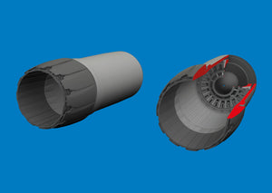 Eduard 672462 F-14D exhaust nozzles PRINT for Tamiya 1/72 – imagen 2