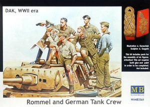 Master Box 3561 Rommel et l&amp;#39;équipage d&amp;#39;un char allemand (DAK, 1941-1943) 1/35