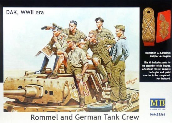 Master Box 3561 Rommel et l&amp;#39;équipage d&amp;#39;un char allemand (DAK, 1941-1943) 1/35