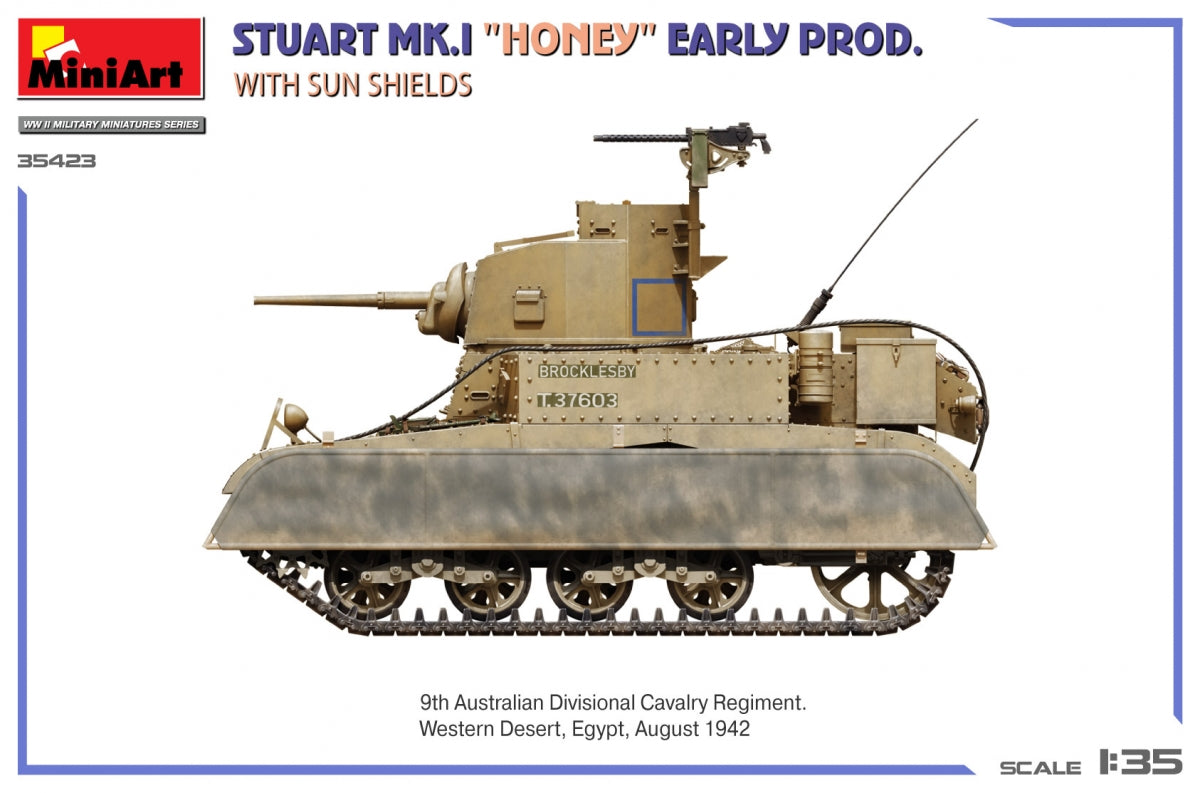 MiniArt 35423 Stuart Mk.I “Honey” Early Prod. w/Sun Shields 1/35 – zdjęcie 5