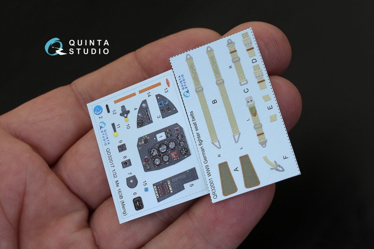 Intérieur imprimé en 3D et coloré sur papier décalcomanie Quinta Studio QD32017 Me 163B (pour maquette Meng) 1/32 – image 2