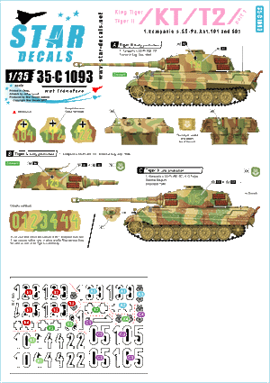 Star Decals 35-C1093 King Tiger / Tiger II n° 1 1/35