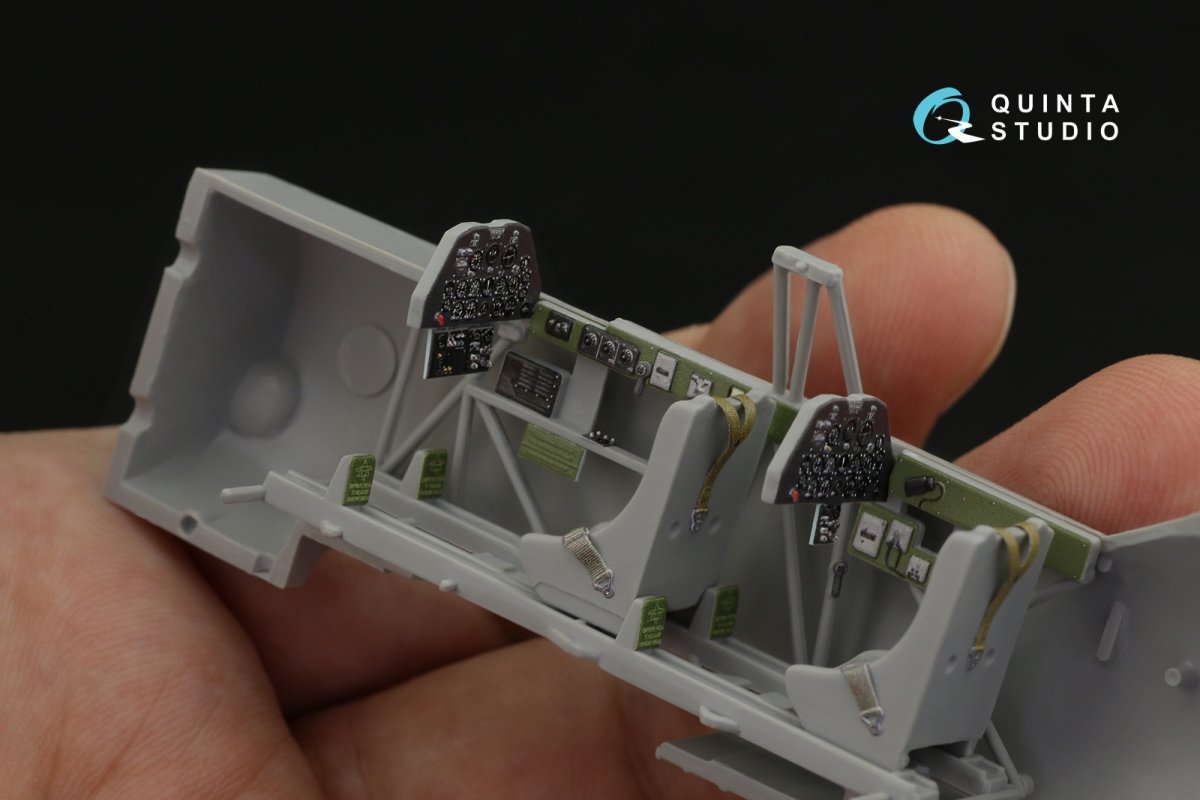Intérieur imprimé en 3D et coloré sur papier décalcomanie Quinta Studio QD48228 T-6G (Italeri) 1/48 – image 7