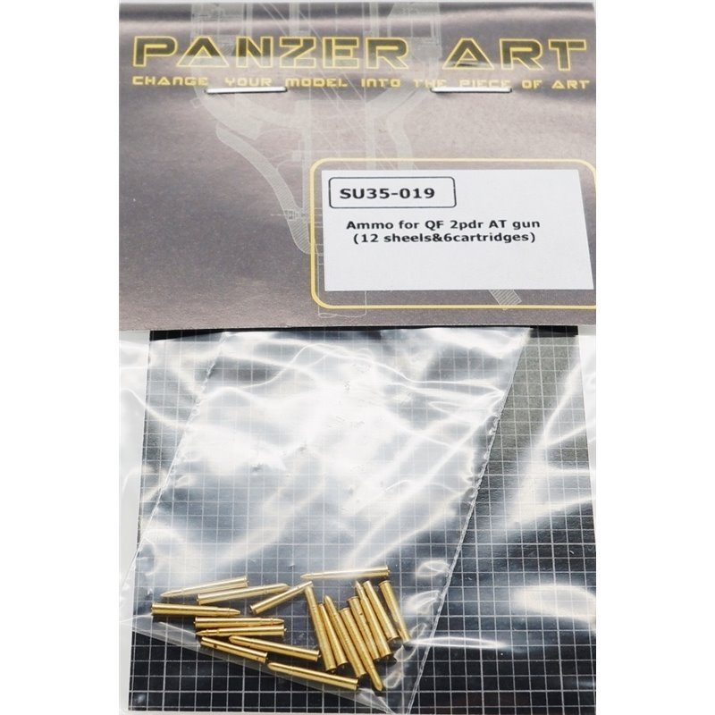 Munitions Panzer Art SU35-019 pour canon antichar QF 2pdr au 1/35