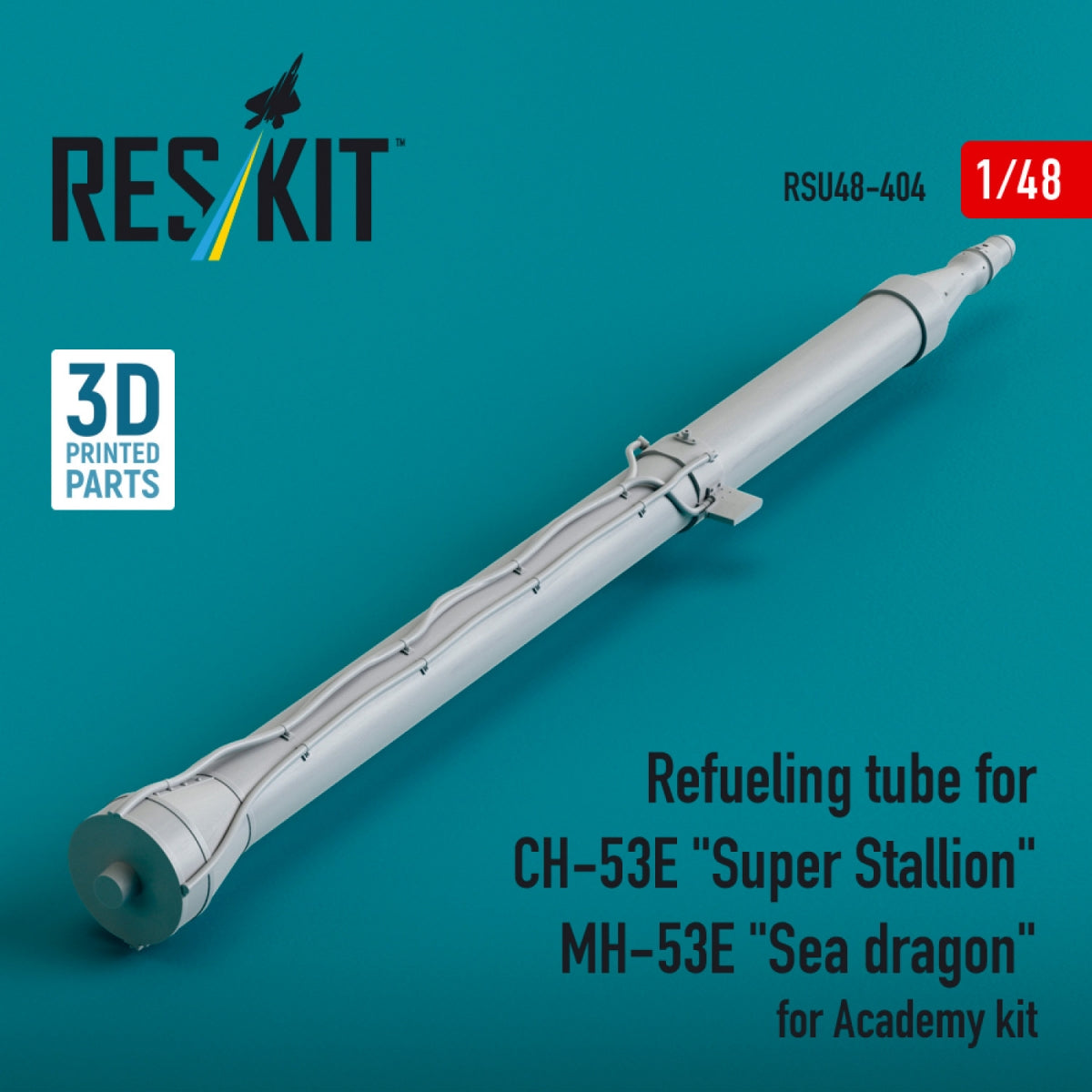 Tube de ravitaillement RESKIT RSU48-0404 pour CH-53E « Super Stallion » et MH-53E « Sea Dragon » pour maquette Academy (impression 3D) au 1/48 – image 2