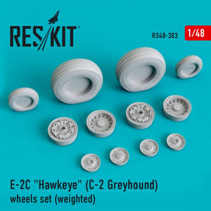 RESKIT RS48-0383 E-2C « HAWKEYE » (C-2 GREYHOUND) JEU DE ROUES (LESTÉ) 1/48