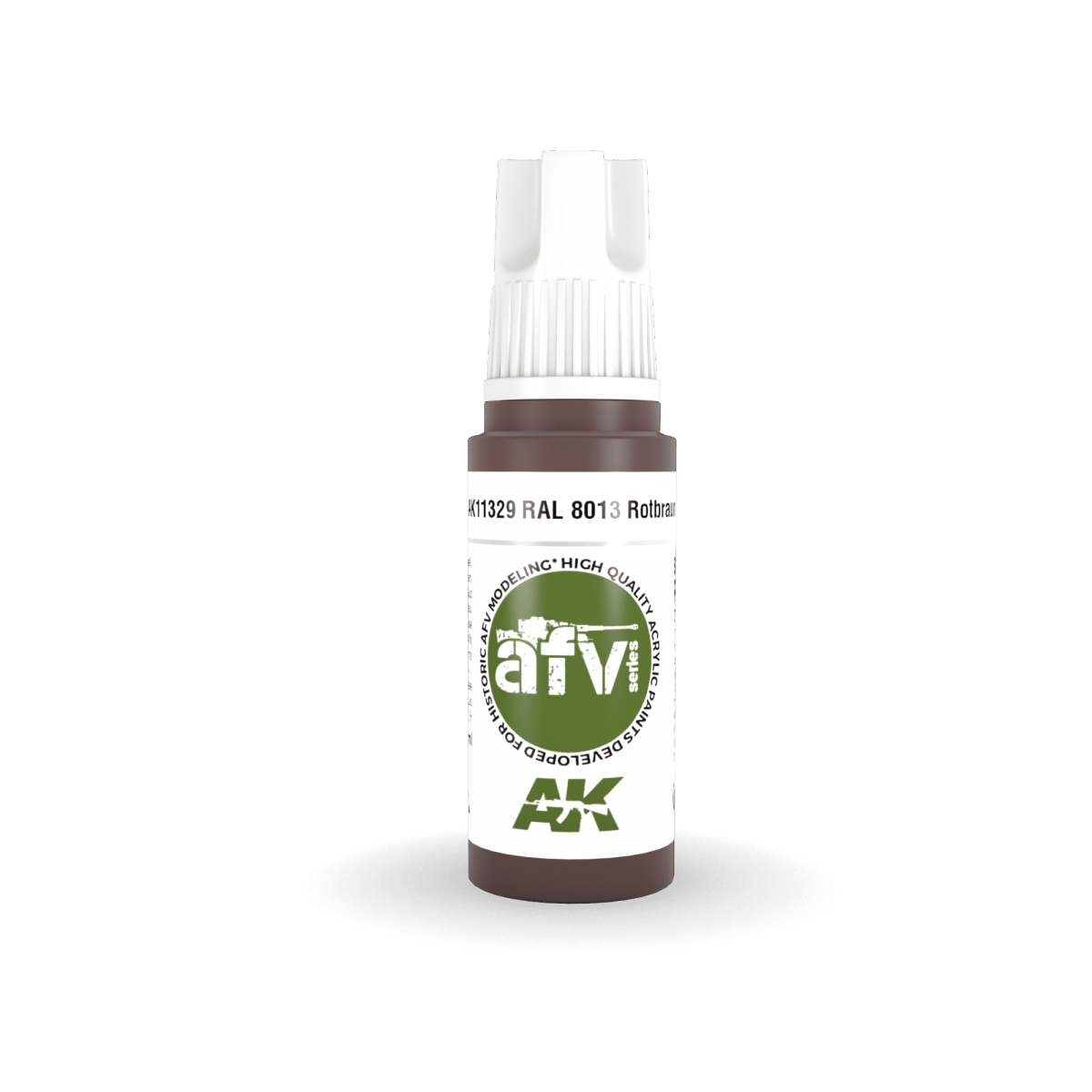 AK Interactive AK11329 RAL 8013 Rotbraun 17ml – immagine 2