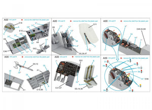 Intérieur imprimé en 3D et coloré sur papier décalcomanie Quinta Studio QD48258 A(B)-26B (ICM) 1/48 – immagine 2