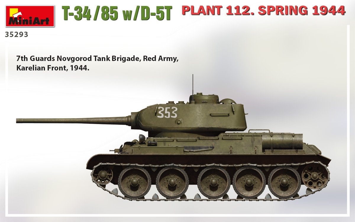 MiniArt 35293 T-34/85 avec D-5T, usine 112, printemps 1944, échelle 1/35 – Bild 6